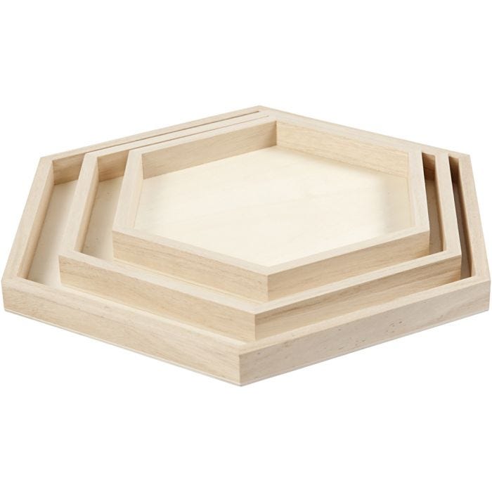 Plateaux, 21+26+31 cm, 3pièces/ 1 set