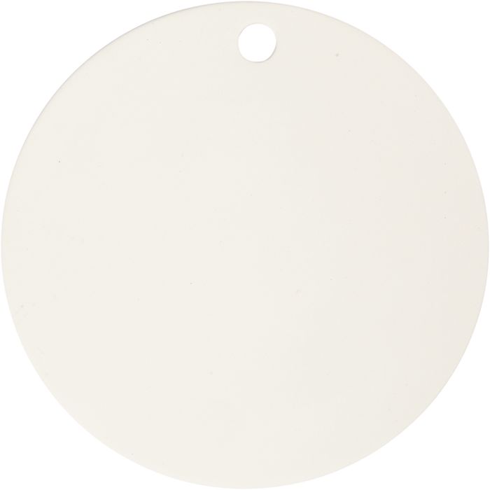 Assiette en terre cuite, 15 cm, 0,5 cm, blanc, 1 pièce