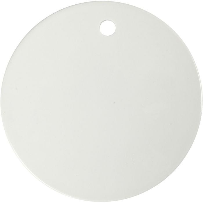 Assiette murale en céramique, 15 cm, 0,5 cm, blanc, 1 pièce