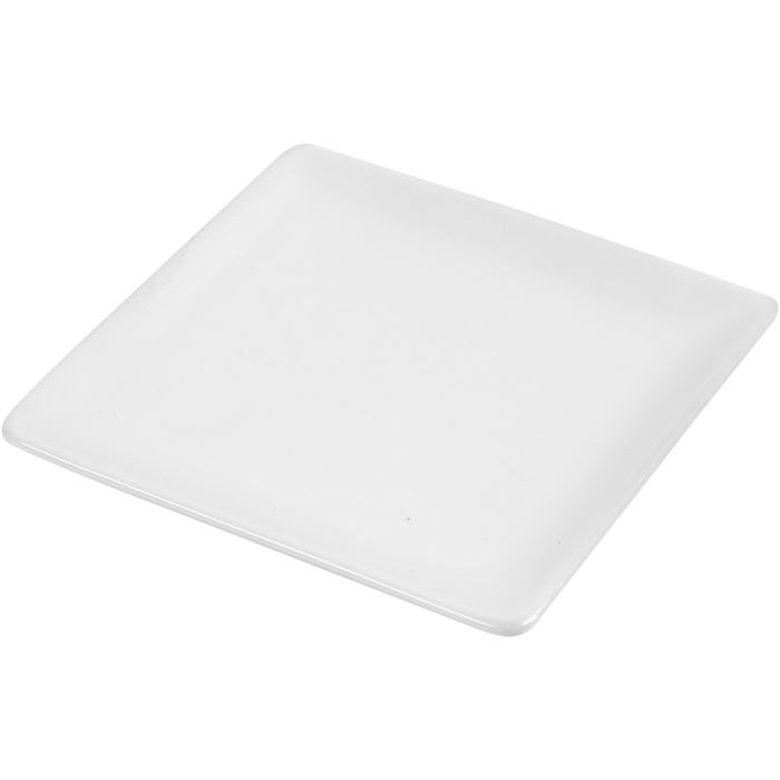 Assiette, dim. 12,7x12,7 cm, blanc, 10pièces/ 1 Pq.