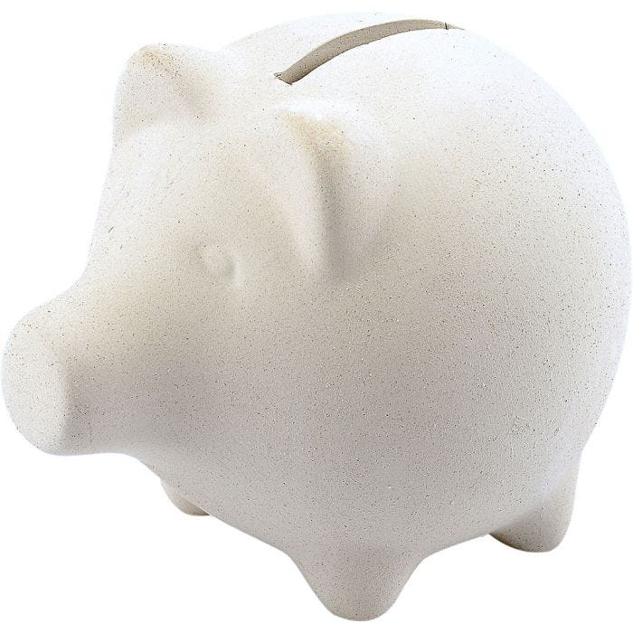 Tirelires cochon, H : 9 cm, L : 11 cm, 10pièces/ 1 Pq.