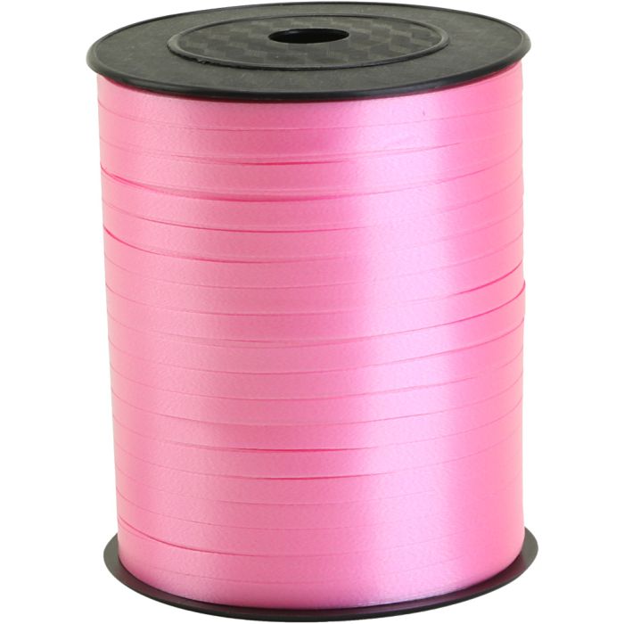 Ruban cadeau, L : 5 mm, rose, 400 m/ 1 rouleau