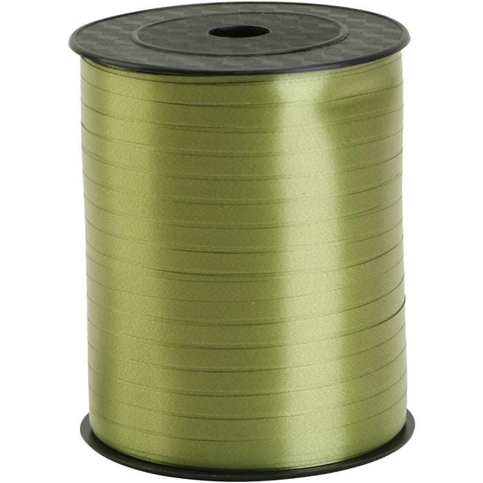 Ruban cadeau, L : 5 mm, vert citron, 400 m/ 1 rouleau