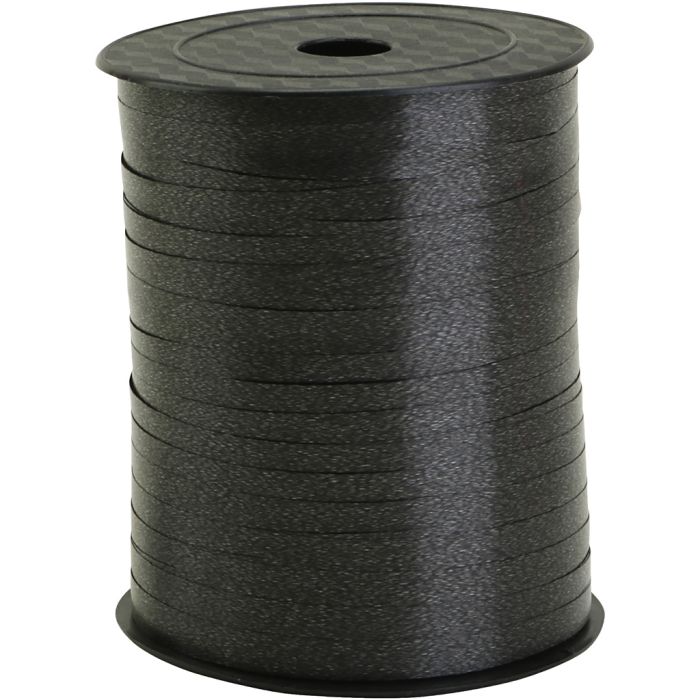 Ruban cadeau, L : 5 mm, noir, 400 m/ 1 rouleau