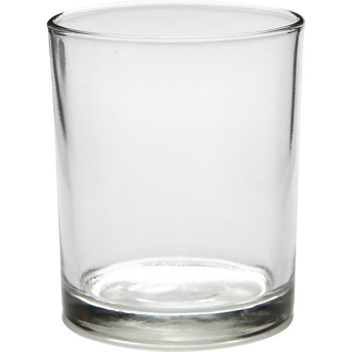 Bougeoir pour bougie chauffe-plat, H : 8,3 cm, d 6,9 cm, 240 ml, 12pièces/ 1 Pq.