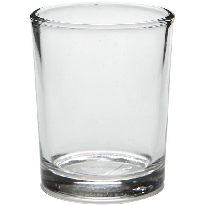 Bougeoir pour bougie chauffe-plat, 6,5 cm, 4,5 cm, 4pièces/ 1 Pq.