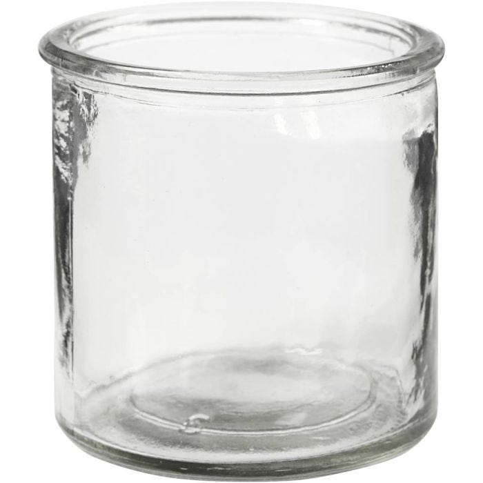 Bougeoir pour bougies chauffe-plat, H : 7,8 cm, d 7,8 cm, 6pièces/ 1 Pq.