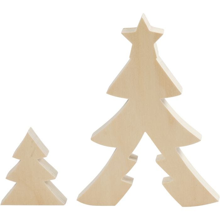 Figurine 2 en 1, sapins de Noël, 8+20 cm, 2 cm, 6,5+14,5 cm, 1 set