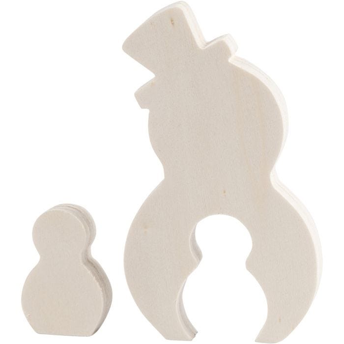 Figurine 2 en 1, bonhommes de neige, 4,5+11,5 cm, 1,2 cm, 3+6,5 cm, 1 set