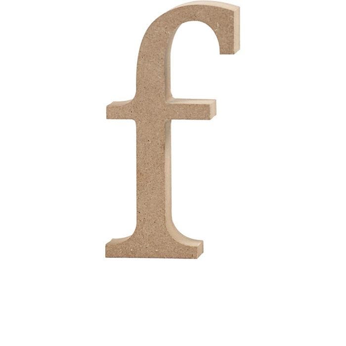 Lettre, f, 13 cm, 2 cm, 1 pièce