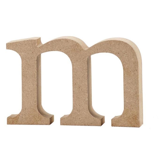 Lettre, m, 8 cm, 2 cm, 1 pièce