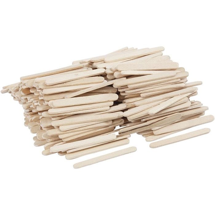 Bâtonnets de glace, 5,5 cm, 6 mm, naturel, 400pièces/ 1 Pq.