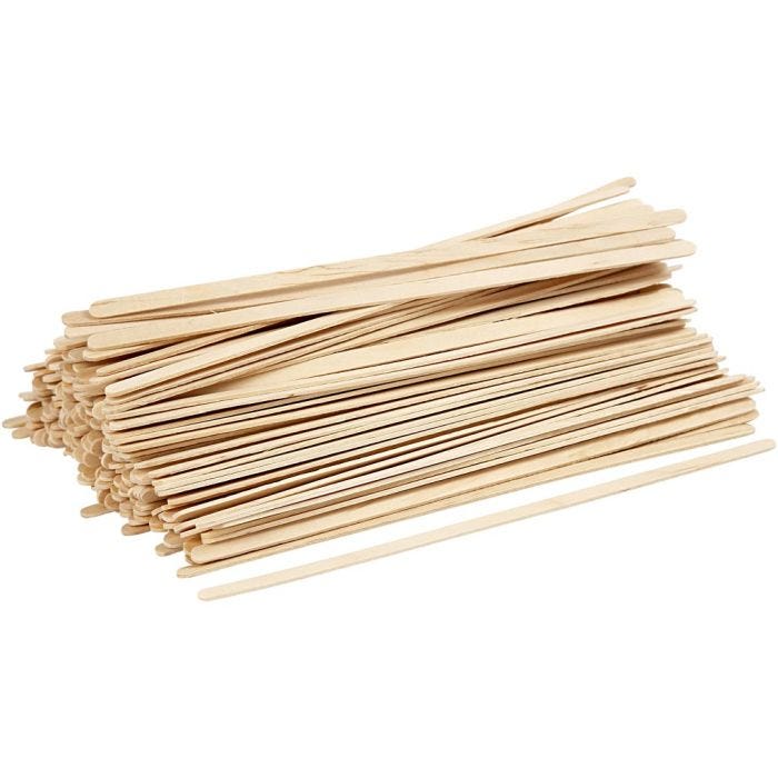 Bâtonnets de glace, 19 cm, 6 mm, naturel, 200pièces/ 1 Pq.