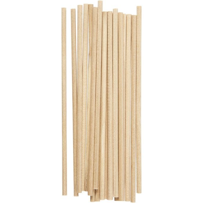Bâtonnets en Bois, 15 cm, 4 mm, 20pièces/ 1 Pq.