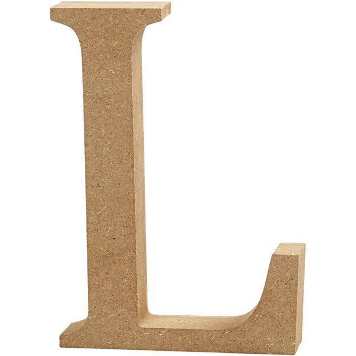 Lettre, L, 13 cm, 2 cm, 1 pièce