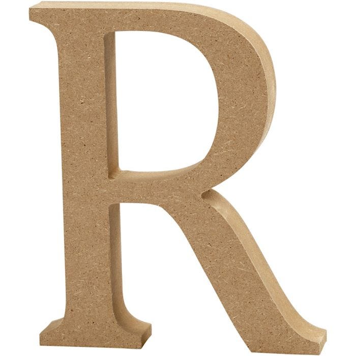 Lettre, R, 13 cm, 2 cm, 1 pièce