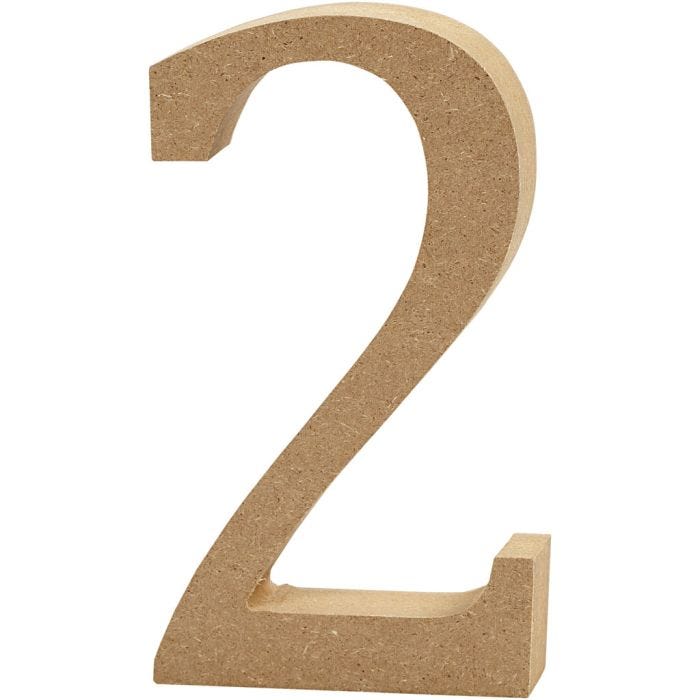 Chiffre, 2, 13 cm, 2 cm, 1 pièce
