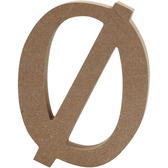 Lettre, Ø, 13 cm, 2 cm, 1 pièce