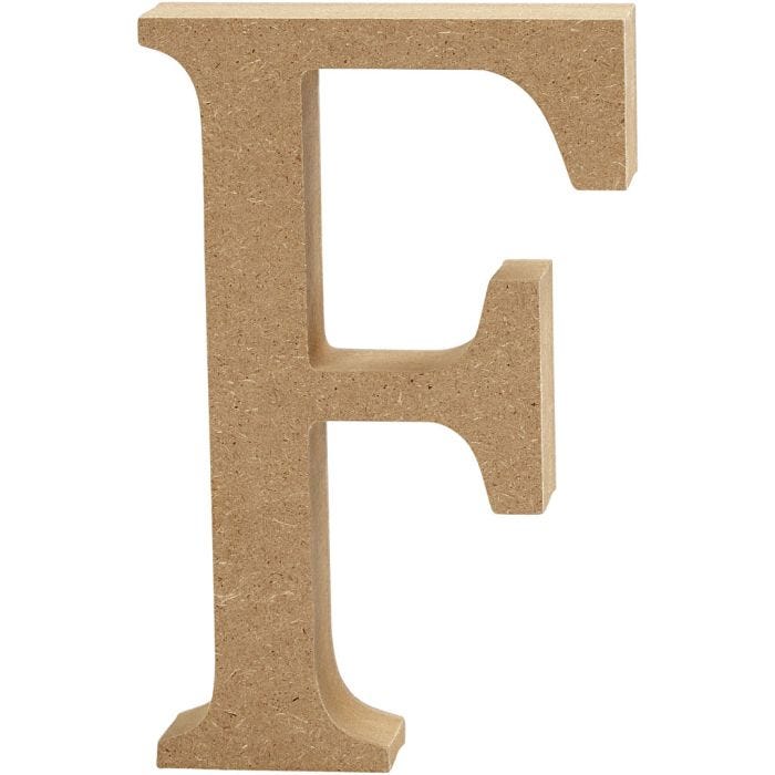 Lettre, F, 8 cm, 1,5 cm, 1 pièce