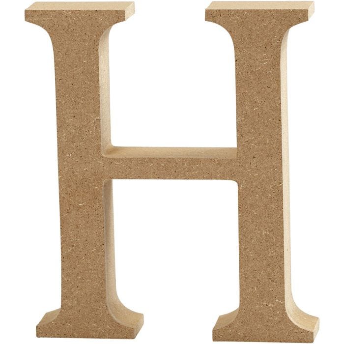 Lettre, H, 8 cm, 1,5 cm, 1 pièce