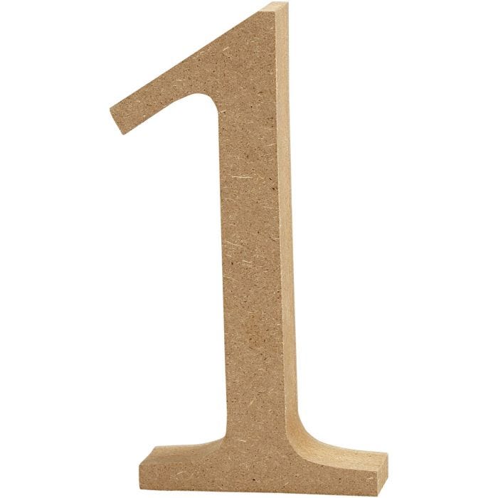 Chiffre, 1, 8 cm, 1,5 cm, 1 pièce