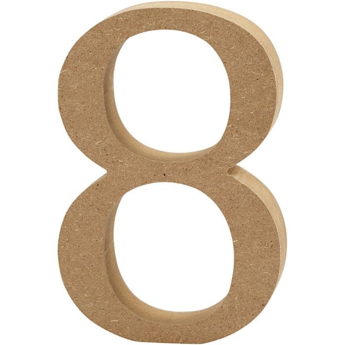 Chiffre, 8, 8 cm, 1,5 cm, 1 pièce