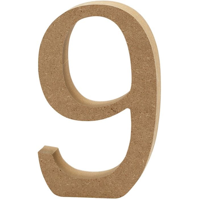 Chiffre, 9, 8 cm, 1,5 cm, 1 pièce