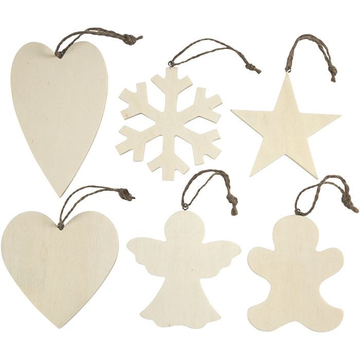 Ornements, 9-11 cm, 4 mm, 6pièces/ 1 Pq.