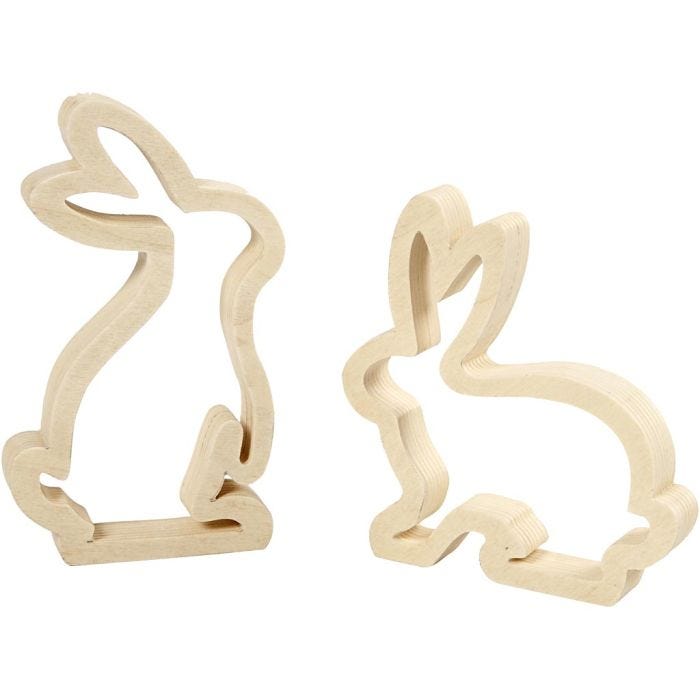 Lapins de Pâques, 14 cm, 2 cm, 13 cm, 2pièces/ 1 Pq.