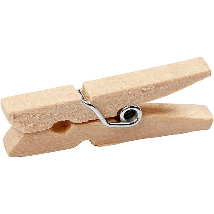 Mini pinces à linge, 30 mm, 3 mm, 30pièces/ 1 Pq.