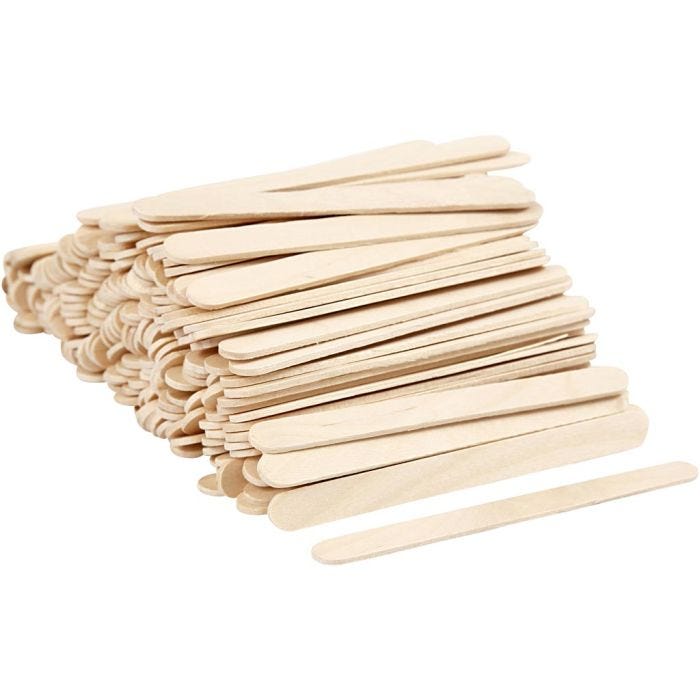 Bâtonnets de glace, L : 11,5 cm, L : 10 mm, naturel, 200pièces/ 1 Pq.