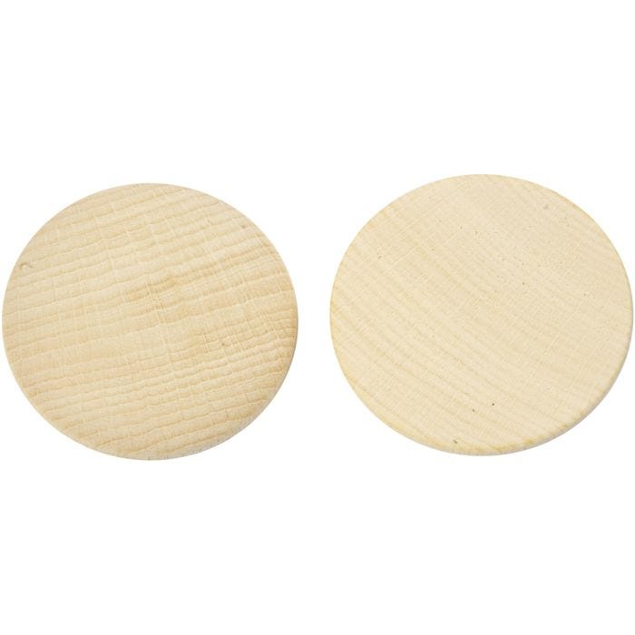 Boutons en bois, 50 mm, 10 mm, 5pièces/ 1 Pq.