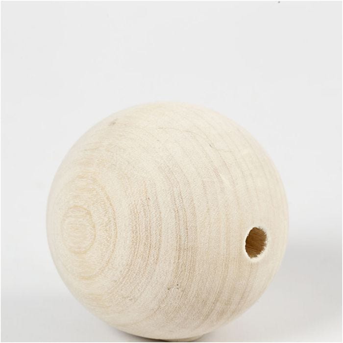 Perle en bois, 60 mm, 9 mm, 3pièces/ 1 Pq.