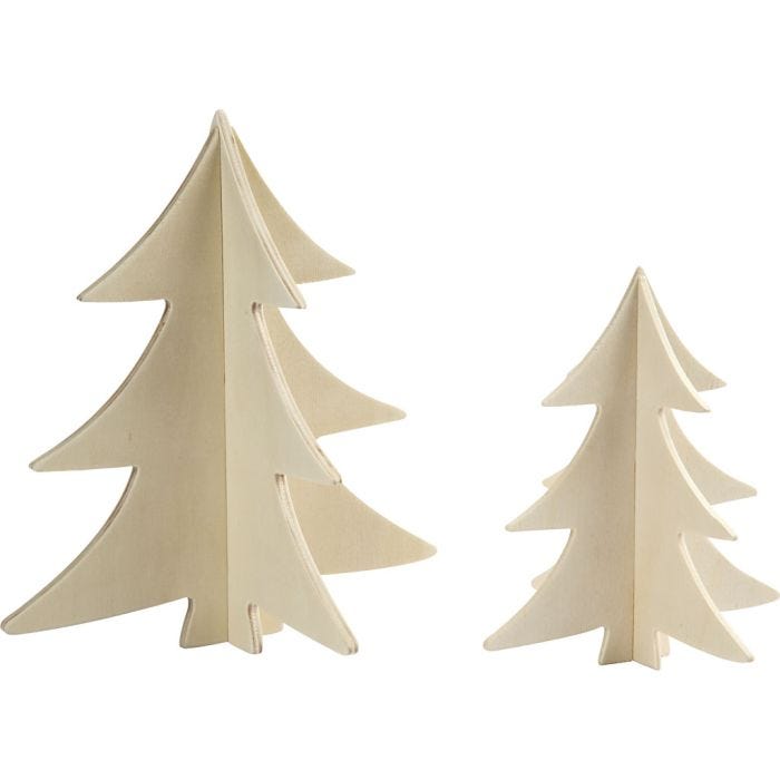 Sapins de Noël, 13+18 cm, 2pièces/ 1 Pq.
