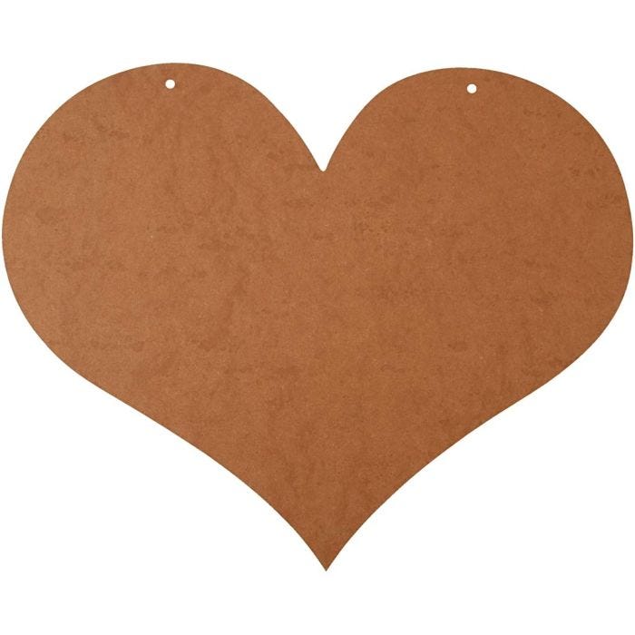 Coeur, 50x40 cm, 5 mm, 1 pièce