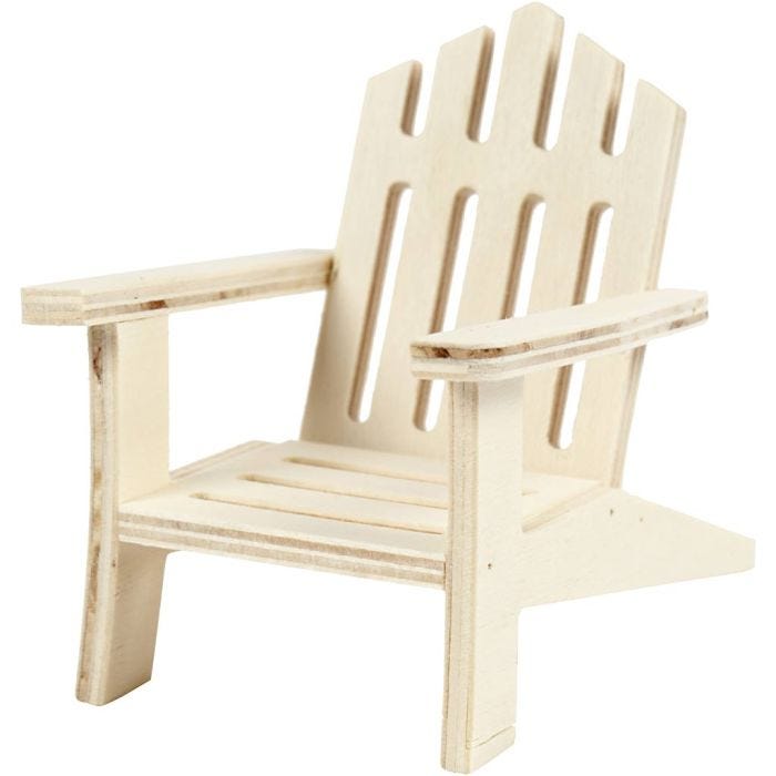 Chaise de jardin, H : 9 cm, P: 9 cm, L : 7,5 cm, 1 pièce