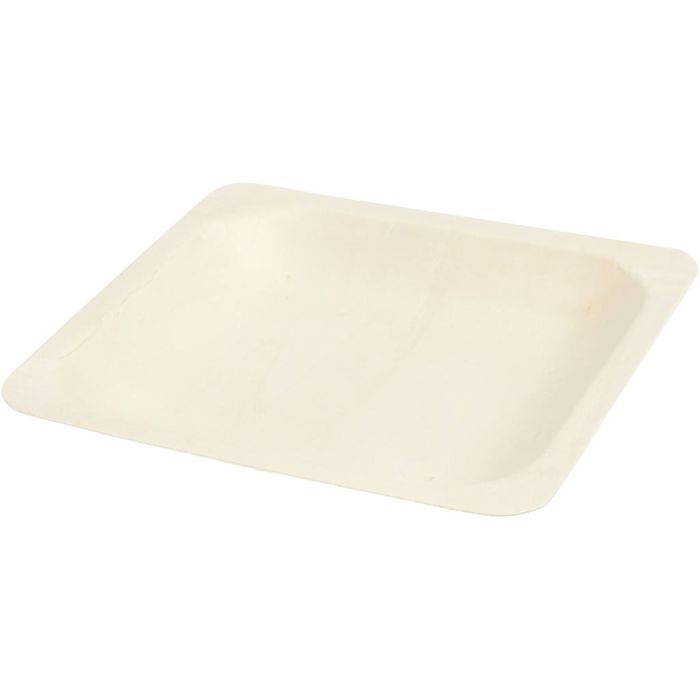 Assiette, H : 2 cm, dim. 14x14 cm, 12pièces/ 1 Pq.