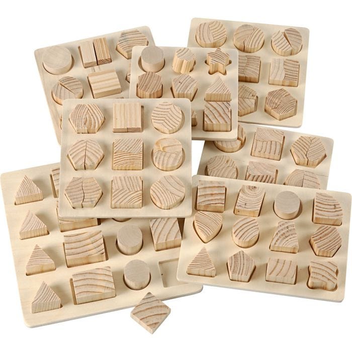Puzzle, dim. 12,5x12,5-19,5x19,5 cm, 7 pièces/ 1 Pq.