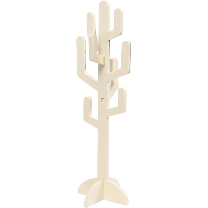 Cactus en bois, 38 cm, 12 cm, 8 mm, 1 pièce