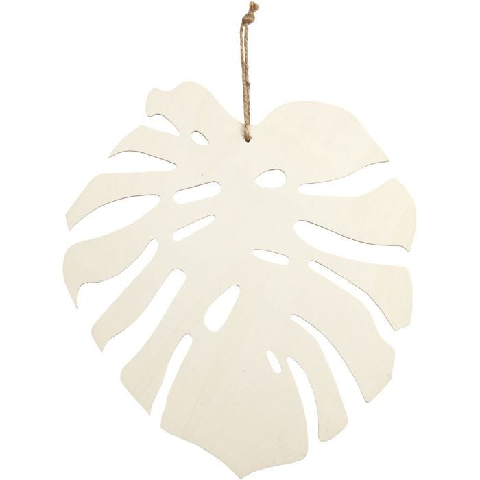 feuille Monstera, 35 cm, 3 mm, 34 cm, 1 pièce