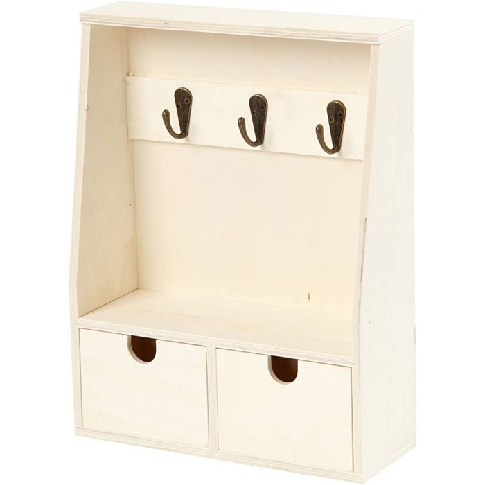 Coffre à clés, H : 28,5 cm, P: 5-8 cm, L : 22 cm, 1 pièce