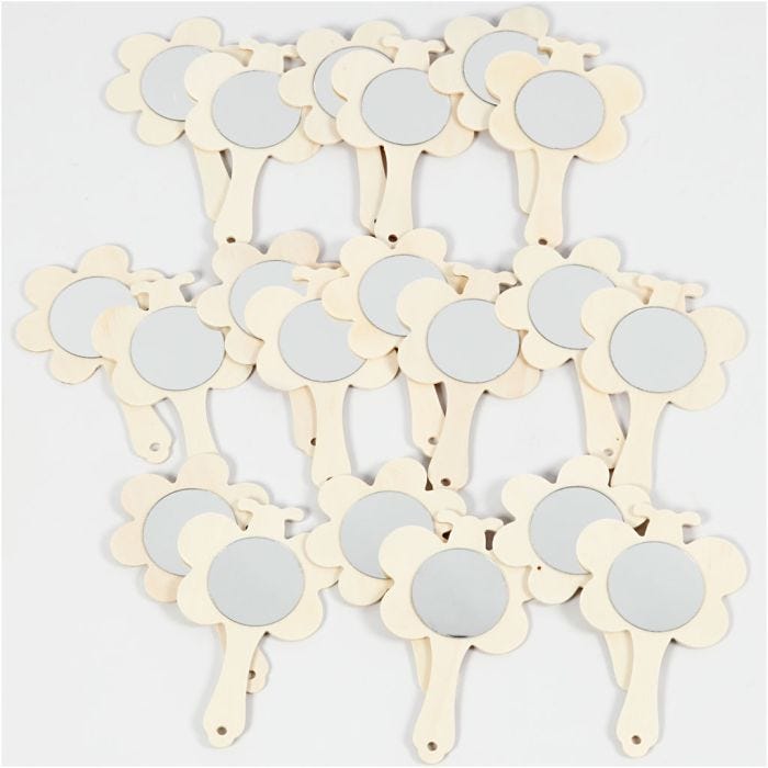 Miroirs à main, H : 13,9 cm, L : 9 cm, 20pièces/ 1 Pq.