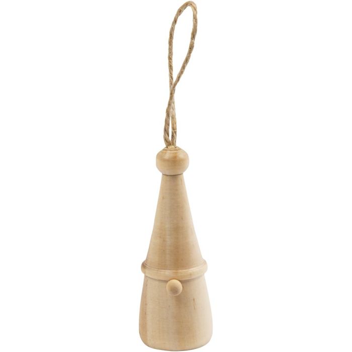 Nain de jardin Noël scandinave, H : 6 cm, d 2,5 cm, 1 pièce