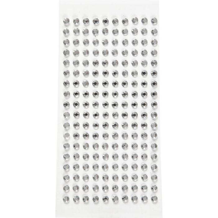 Pierres de strass, 5 mm, argent, 144pièces/ 1 Pq.