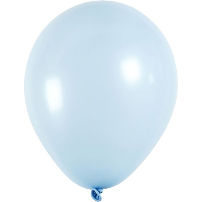 Ballons, rond, 23 cm, bleu clair, 10pièces/ 1 Pq.