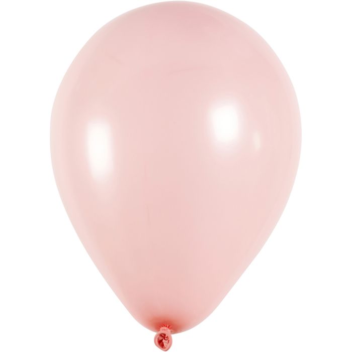 Ballons, rond, 23 cm, rose clair, 10pièces/ 1 Pq.