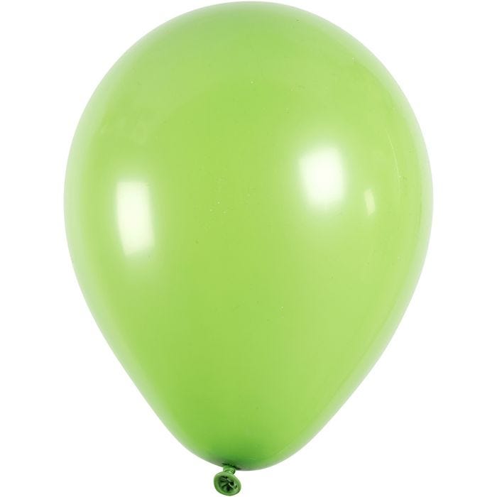 Ballons, rond, 23 cm, vert, 10pièces/ 1 Pq.