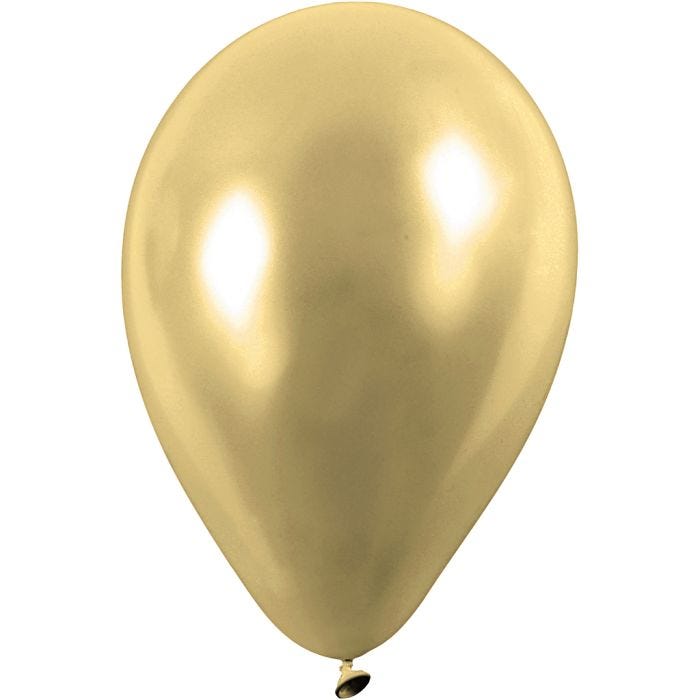 Ballons, rond, d 23 cm, or, 8pièces/ 1 Pq.