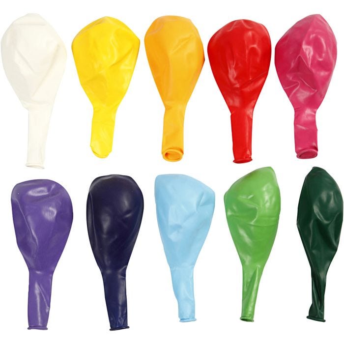 Ballons, rond, 23 cm, ass. de couleurs, 10pièces/ 1 Pq.