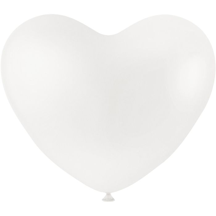 Ballons, coeurs, blanc, 8pièces/ 1 Pq.